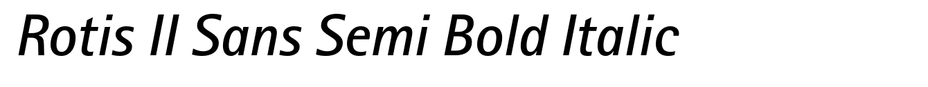 Rotis II Sans Semi Bold Italic